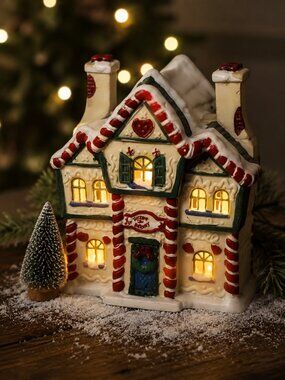 1995 Santa’s Magical Toyshop Bakery Porcelain Christmas House w/ Box